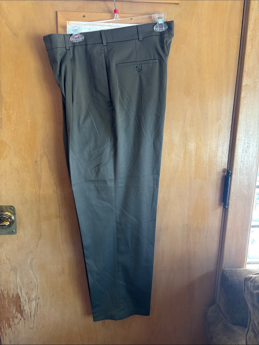 Men's Dress Pants in Olive Green - Classic Straight Fit